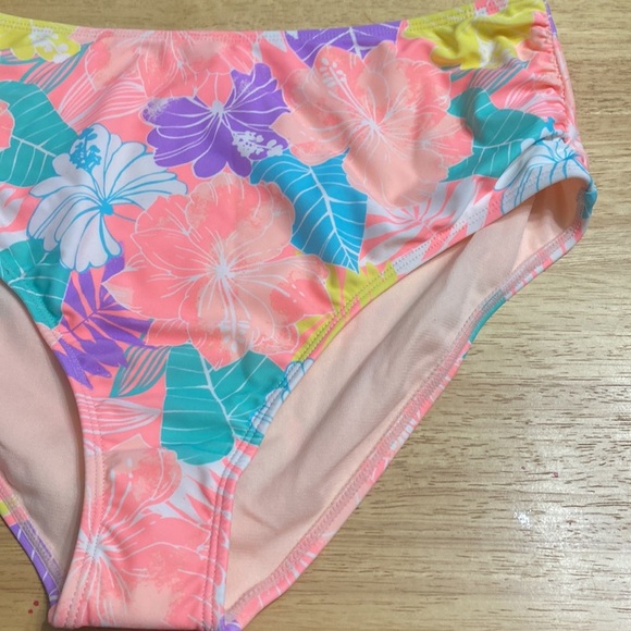 Juniors' SO® Floral Ruched High-Waist Swim Bottoms - Picture 5 of 7
